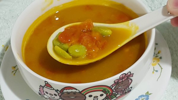 薑黃南瓜湯-蕃茄毛豆薑黃南瓜湯