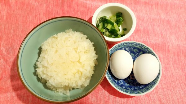 銀耳炒蛋-材料
